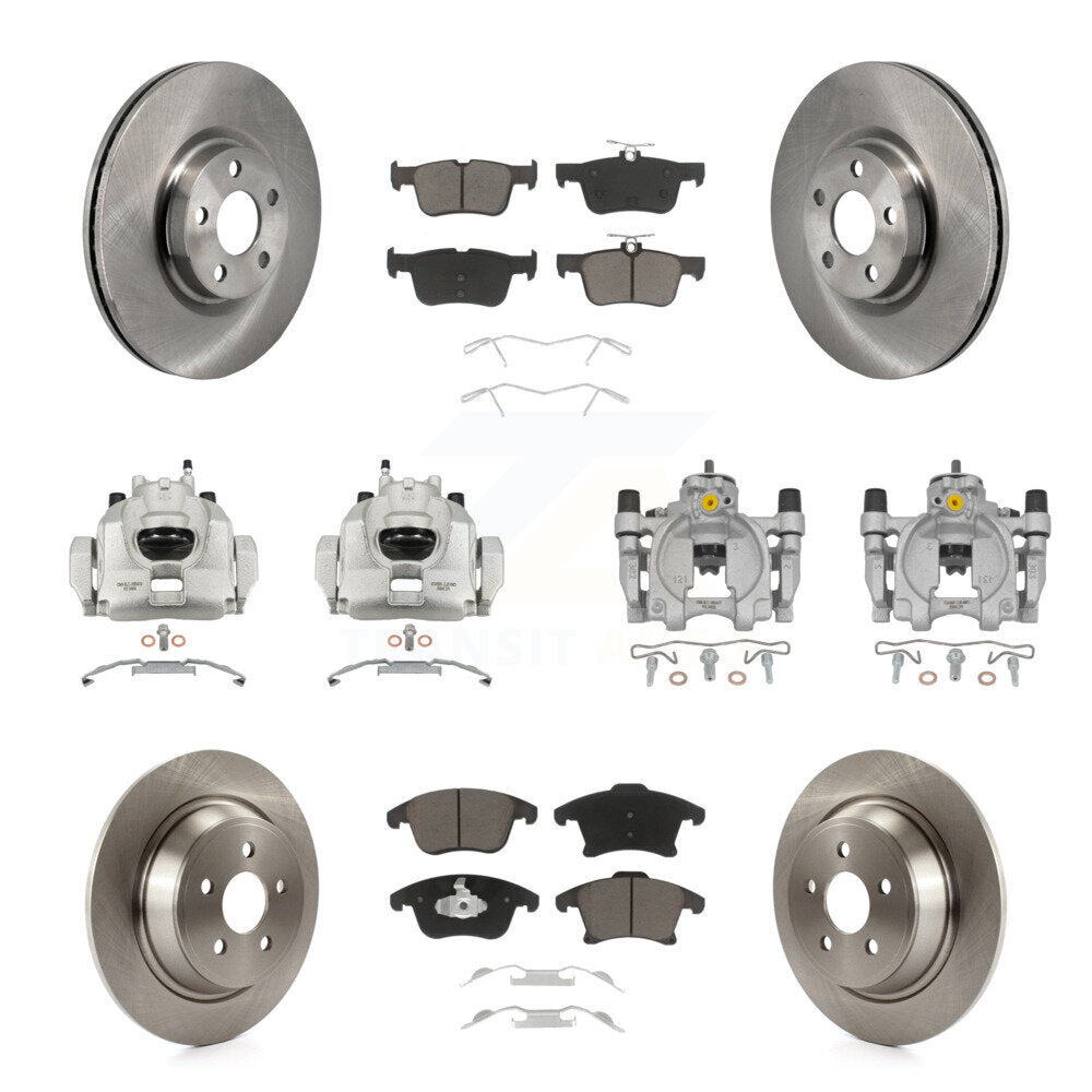 Front Rear Disc Brake Caliper Rotors And Ceramic Pads Kit (10Pc) For Lincoln MKZ KC8-101362C
