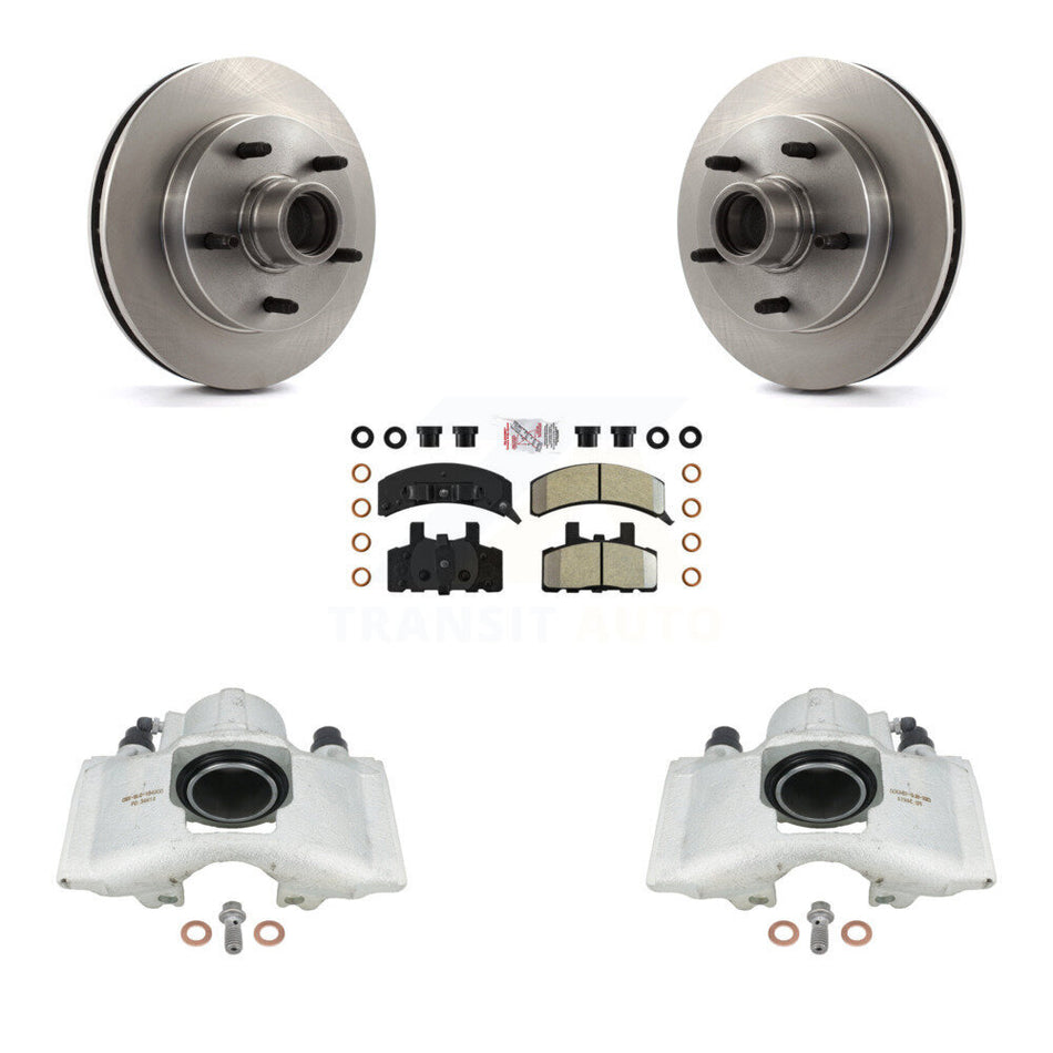 Front Disc Brake Caliper Rotors And Semi-Metallic Pads Kit For 1994-1999 Dodge Ram 1500 RWD KC8-101362N