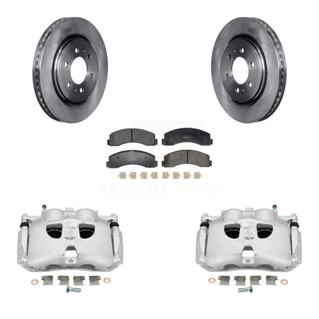 Front Brake Caliper Rotors & Semi-Metallic Pad Kit For Ford Expedition Lincoln Navigator KC8-101362P