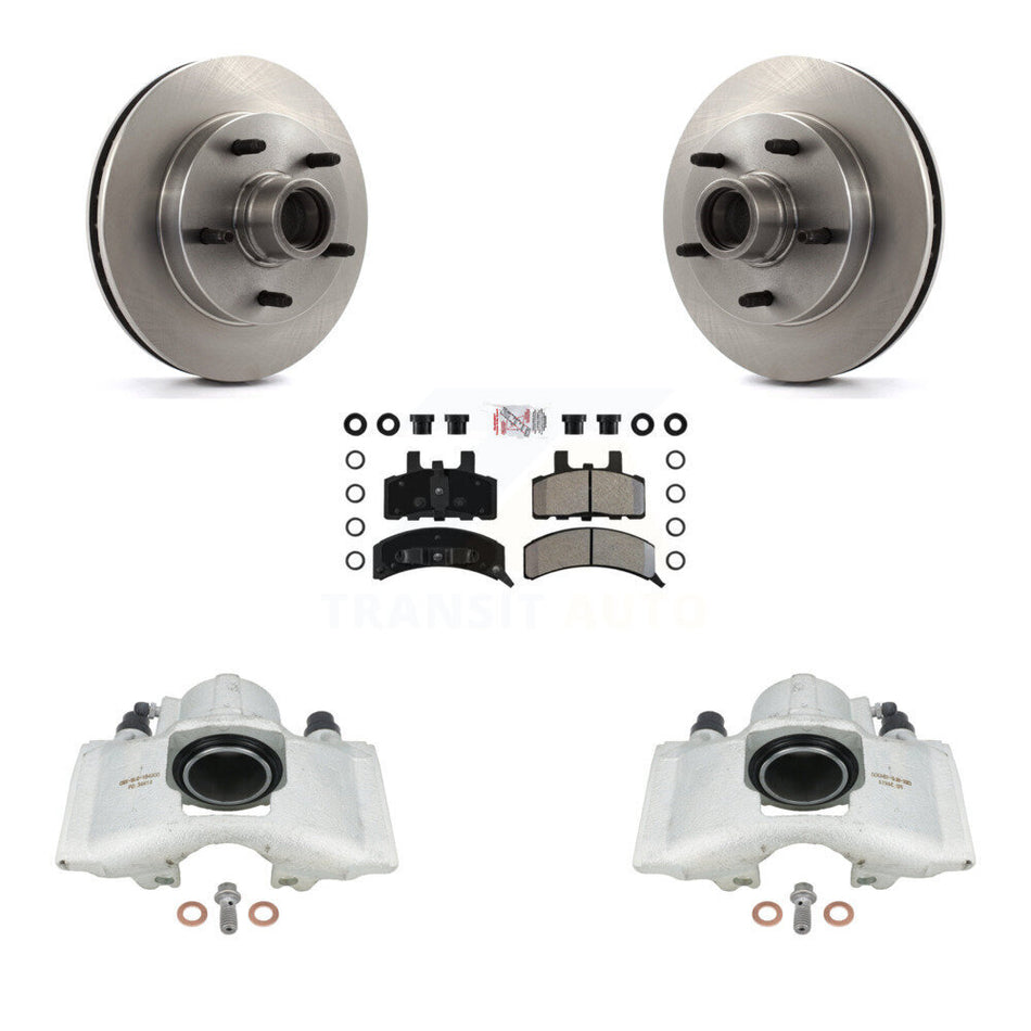 Front Disc Brake Caliper Rotors And Semi-Metallic Pads Kit For 1994-1999 Dodge Ram 1500 RWD KC8-101363N