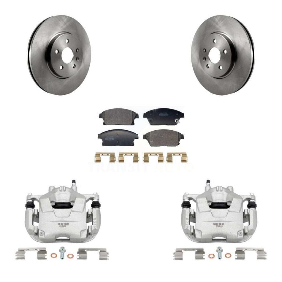 Front Disc Brake Caliper Rotor And Semi-Metallic Pad Kit For Chevrolet Trax Buick Encore KC8-101363P
