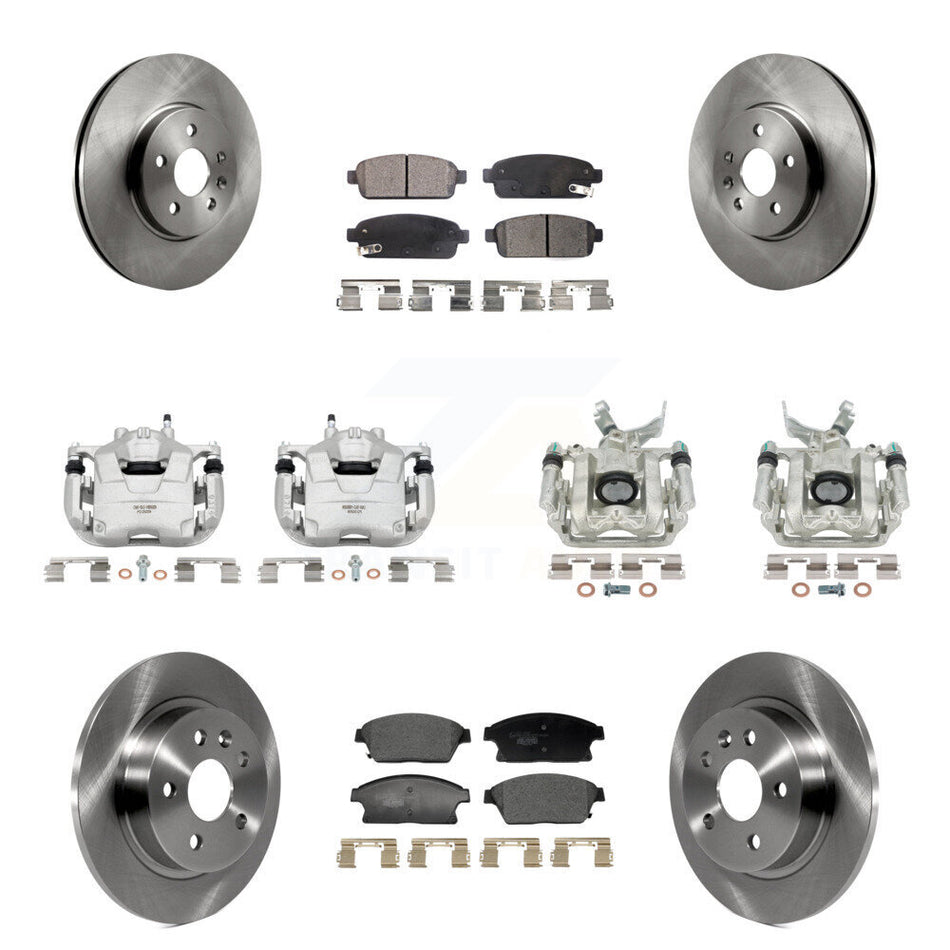 Front Rear Brake Caliper Rotors & Ceramic Pad Kit (10Pc) For Chevrolet Trax Buick Encore KC8-101365T
