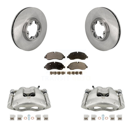 Front Brake Caliper Rotor & Ceramic Pad Kit For Ford Transit-250 Transit-150 Transit-350 KC8-101366T