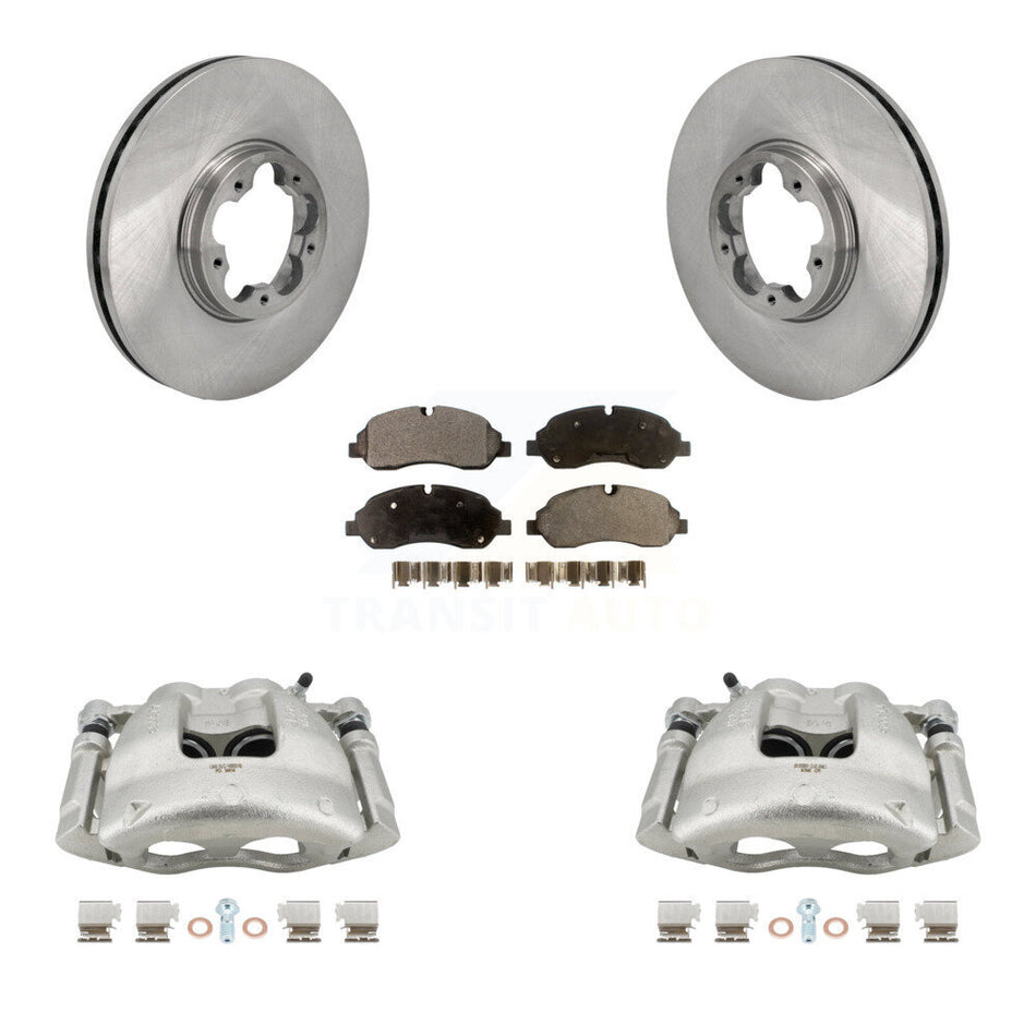 Front Brake Caliper Rotor & Ceramic Pad Kit For Ford Transit-250 Transit-150 Transit-350 KC8-101366T