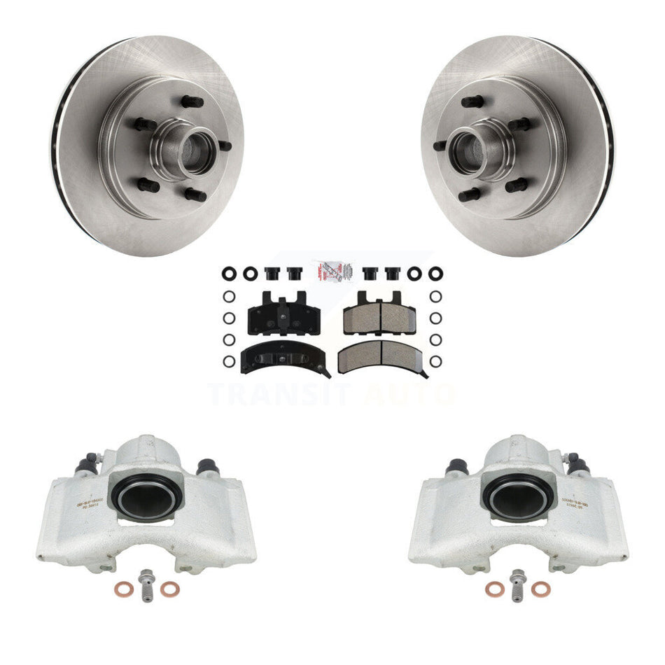 Front Disc Brake Caliper Rotors And Semi-Metallic Pads Kit For C1500 Chevrolet GMC Suburban KC8-101367N