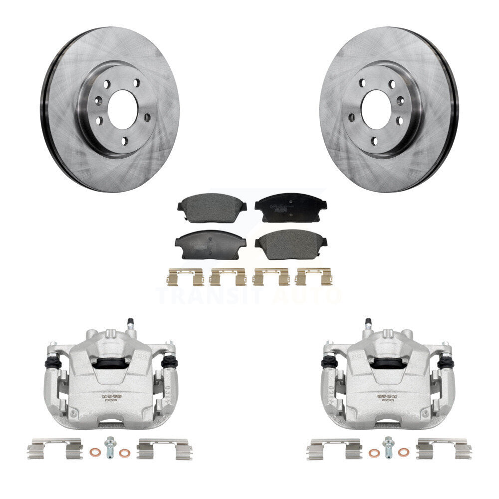 Front Brake Caliper Rotors Ceramic Pad Kit For Chevrolet Cruze Buick Verano Orlando Volt KC8-101367T