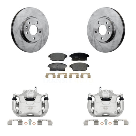 Front Brake Caliper Rotors Ceramic Pad Kit For Chevrolet Cruze Buick Verano Orlando Volt KC8-101367T
