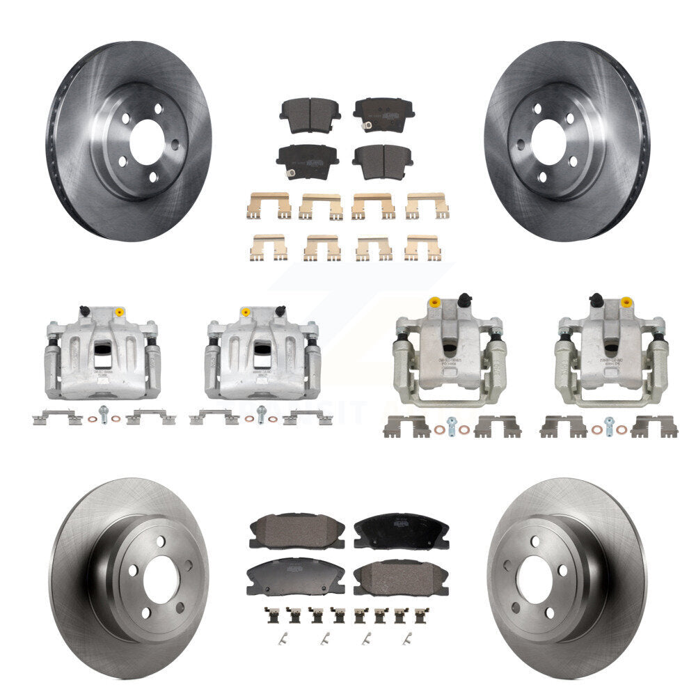 Front Rear Disc Brake Caliper Rotors And Semi-Metallic Pads Kit (10Pc) For Dodge Charger KC8-101368P