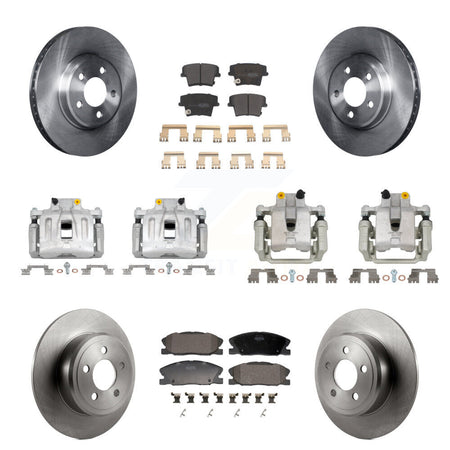 Front Rear Disc Brake Caliper Rotors And Semi-Metallic Pads Kit (10Pc) For Dodge Charger KC8-101368P