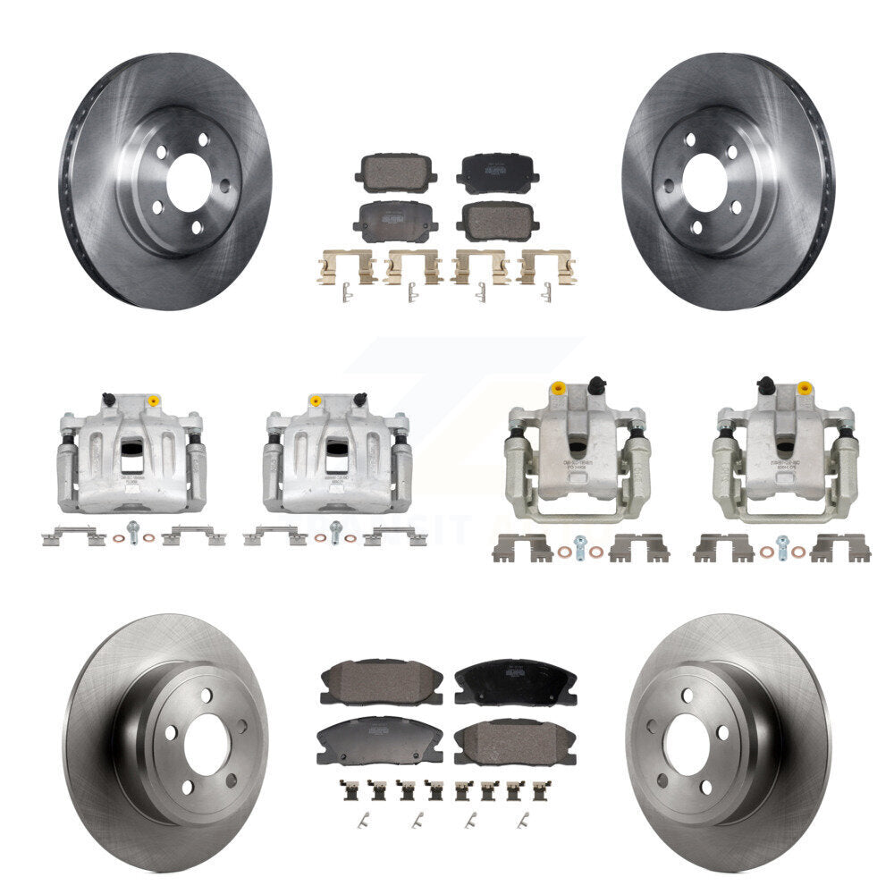 Front Rear Disc Brake Caliper Rotors And Semi-Metallic Pads Kit (10Pc) For Dodge Charger KC8-101369P