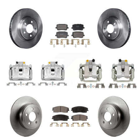 Front Rear Disc Brake Caliper Rotors And Semi-Metallic Pads Kit (10Pc) For Dodge Charger KC8-101370P