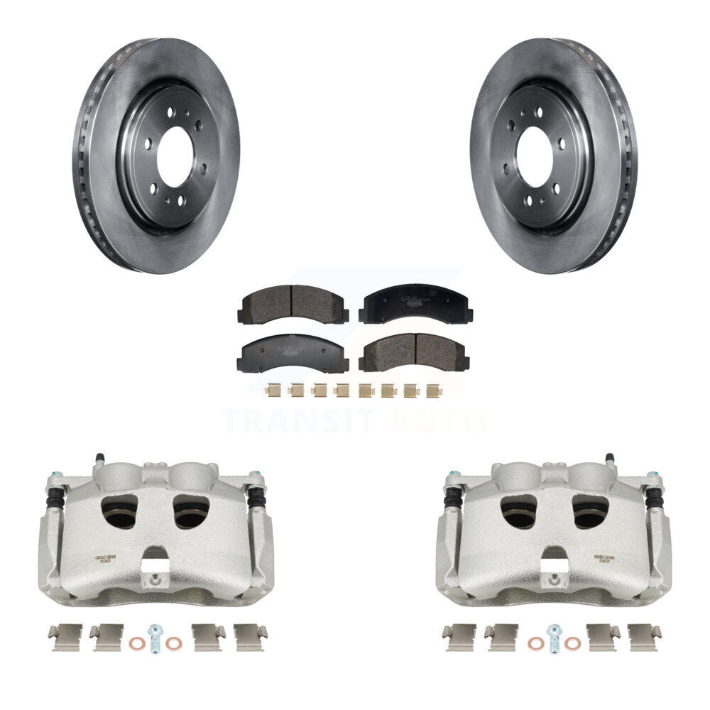 Front Disc Brake Caliper Rotors And Ceramic Pads Kit For 2018-2020 Ford F-150 KC8-101370T