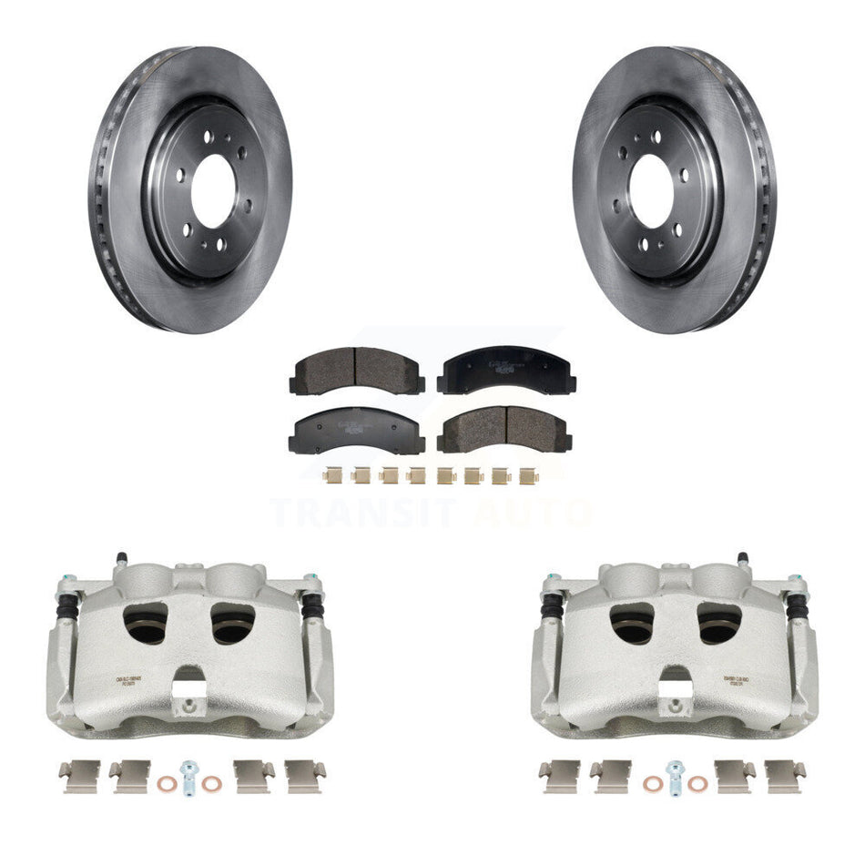 Front Disc Brake Caliper Rotors And Ceramic Pads Kit For 2018-2020 Ford F-150 KC8-101370T