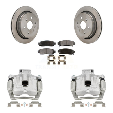 Rear Disc Brake Caliper Rotors And Ceramic Pads Kit For Cadillac XTS KC8-101371T