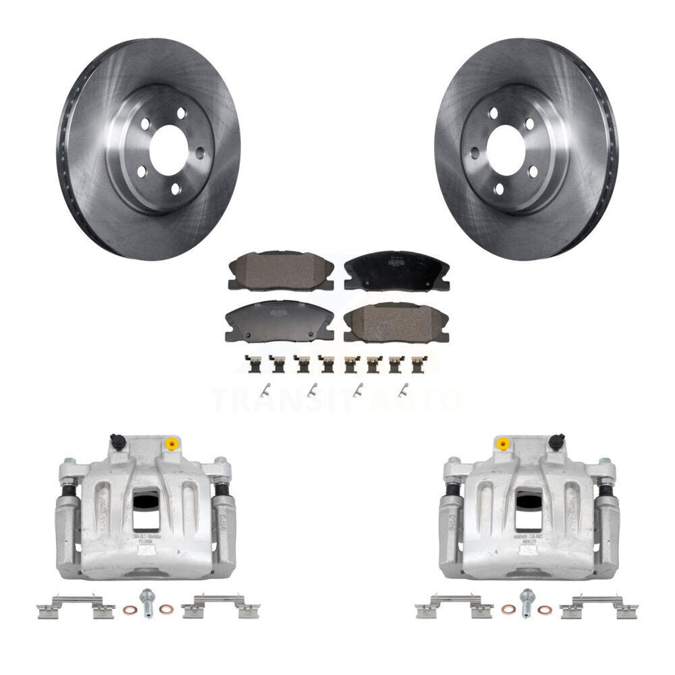 Front Disc Brake Caliper Rotors And Semi-Metallic Pads Kit For Dodge Charger KC8-101373P