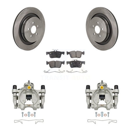 Rear Disc Brake Caliper Rotor & Semi-Metallic Pad Kit For 2019-2022 Lincoln Nautilus FWD KC8-101375P