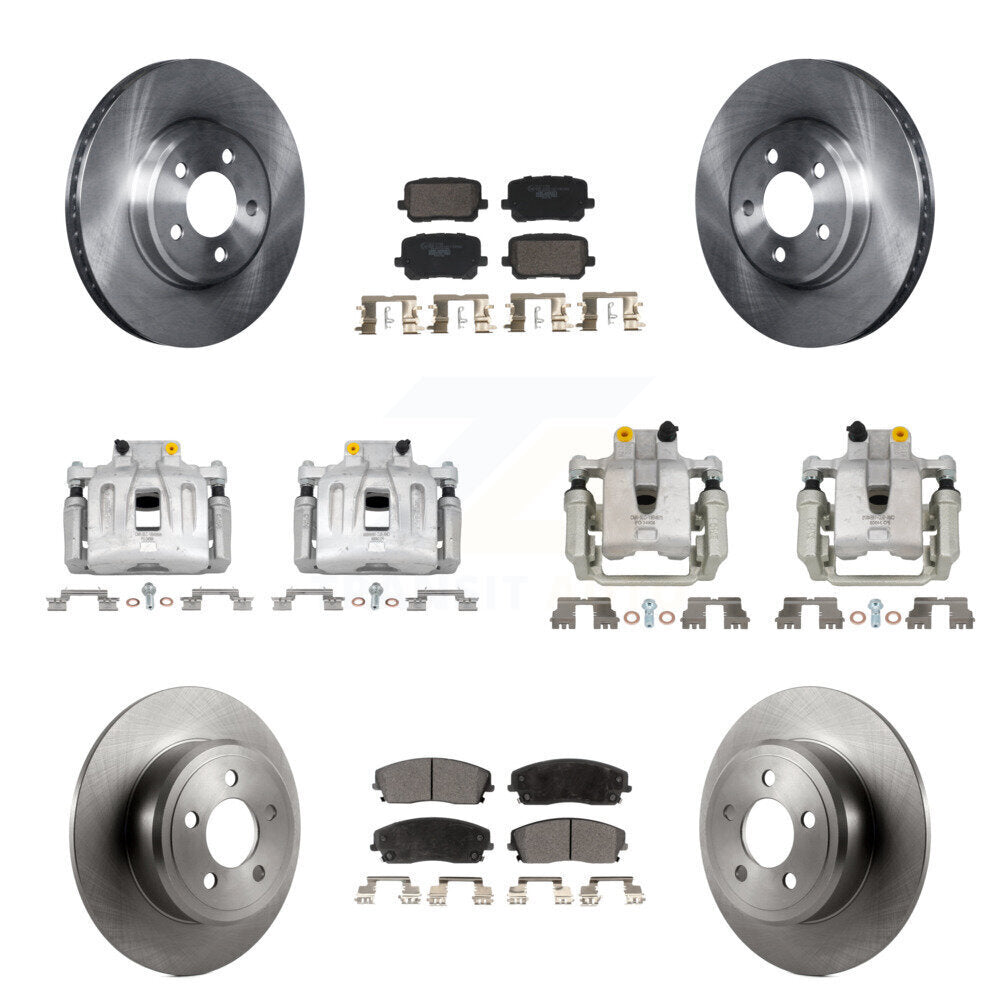 Front Rear Disc Brake Caliper Rotors And Ceramic Pads Kit (10Pc) For Dodge Charger KC8-101376T