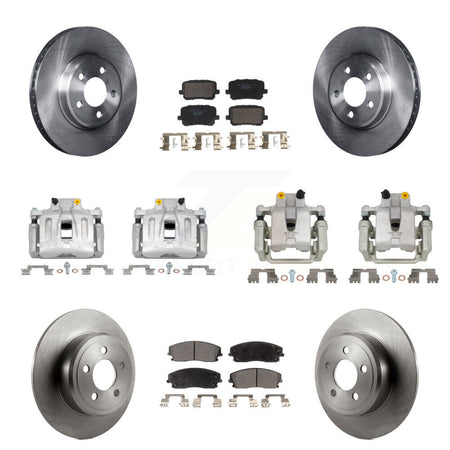 Front Rear Disc Brake Caliper Rotors And Ceramic Pads Kit (10Pc) For Dodge Charger KC8-101376T