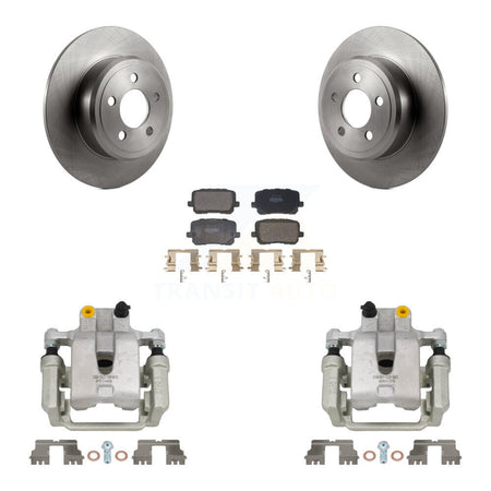Rear Disc Brake Caliper Rotors And Semi-Metallic Pads Kit For Dodge Charger KC8-101377P