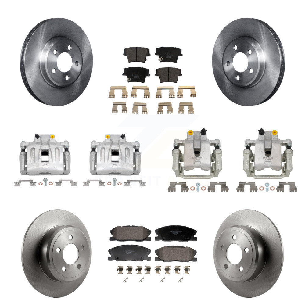 Front Rear Disc Brake Caliper Rotors And Ceramic Pads Kit (10Pc) For Dodge Charger KC8-101378T