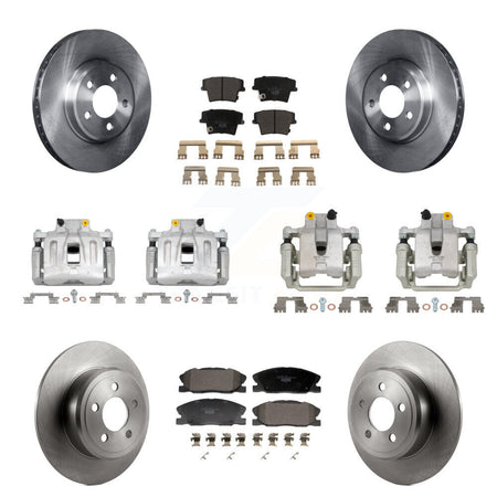 Front Rear Disc Brake Caliper Rotors And Ceramic Pads Kit (10Pc) For Dodge Charger KC8-101378T