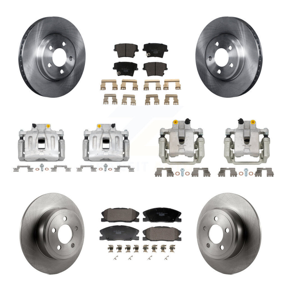 Front Rear Disc Brake Caliper Rotors And Ceramic Pads Kit (10Pc) For Dodge Charger KC8-101378T