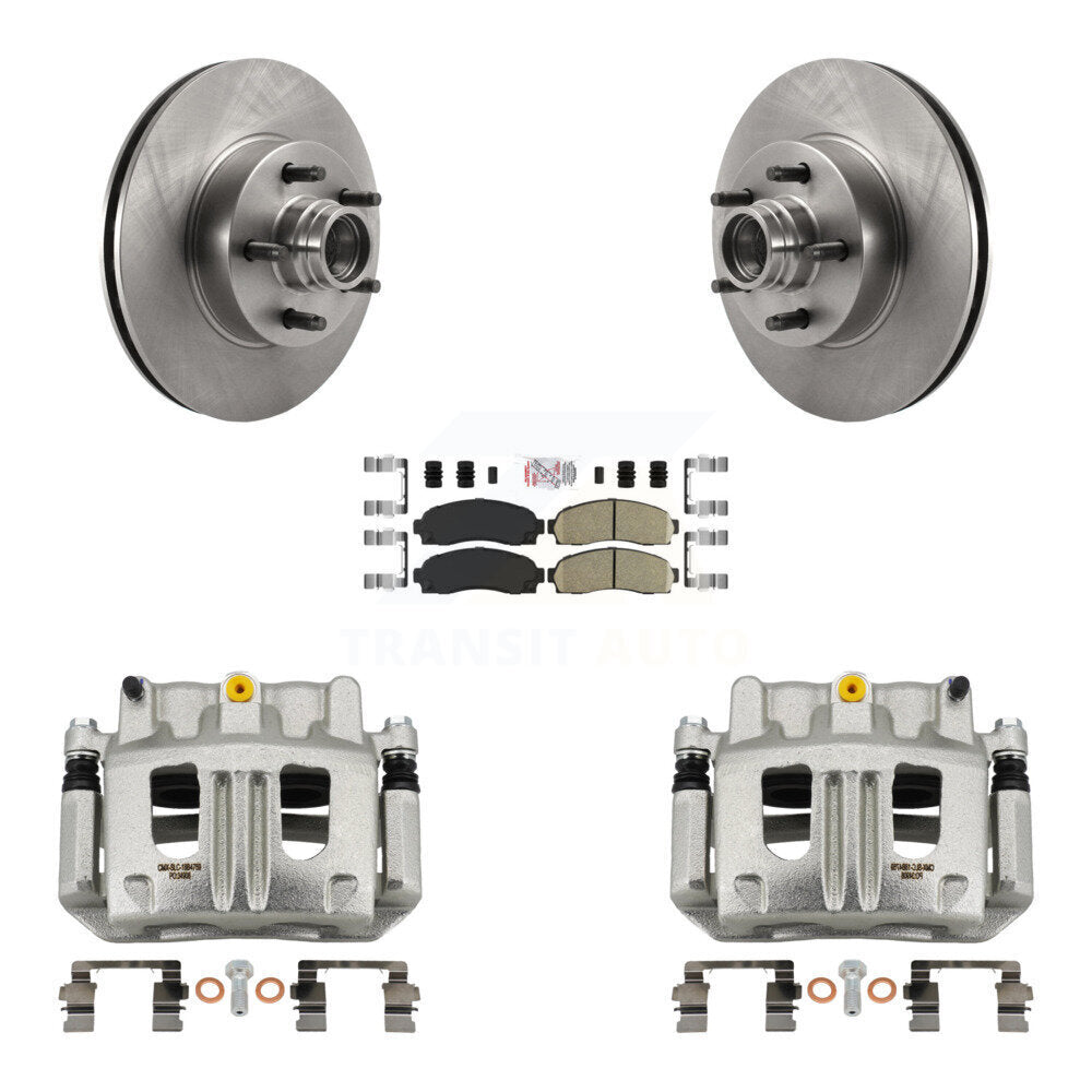 Front Disc Brake Caliper Rotors And Ceramic Pads Kit For 2010-2011 Ford Ranger RWD KC8-101379N