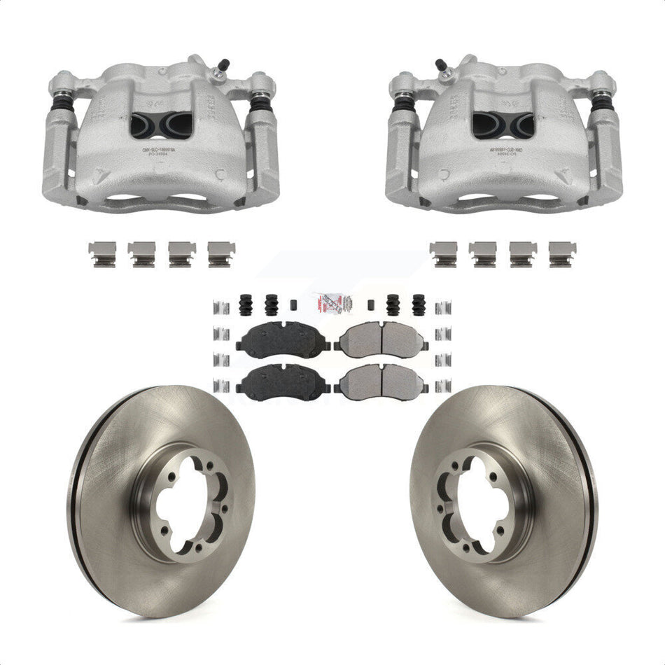 Front Disc Brake Caliper Rotors And Semi-Metallic Pads Kit For Ford Transit-350 HD KC8-101380N