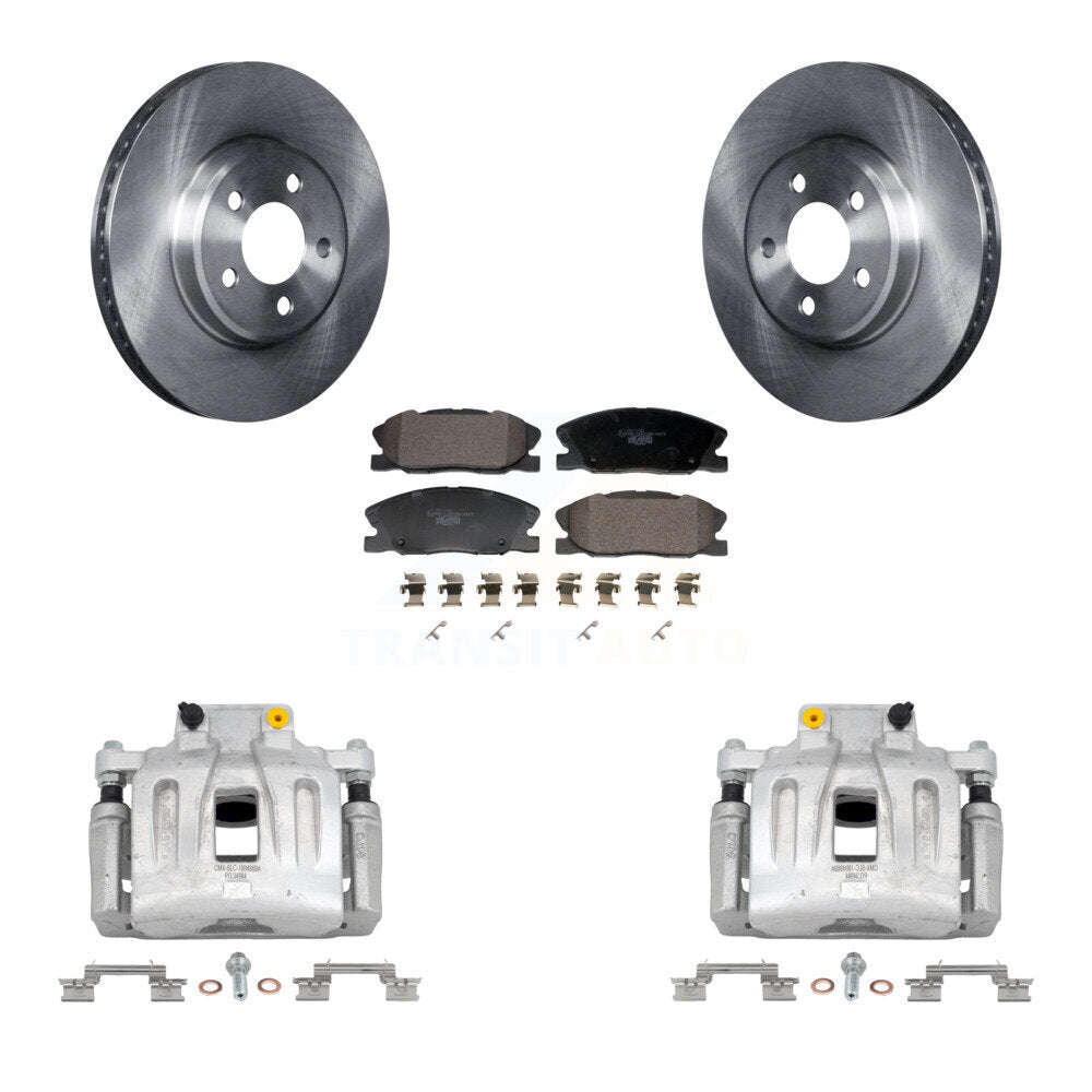 Front Disc Brake Caliper Rotors And Ceramic Pads Kit For Dodge Charger KC8-101380T