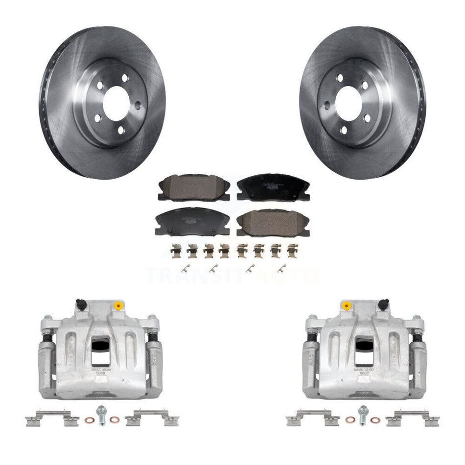 Front Disc Brake Caliper Rotors And Ceramic Pads Kit For Dodge Charger KC8-101380T