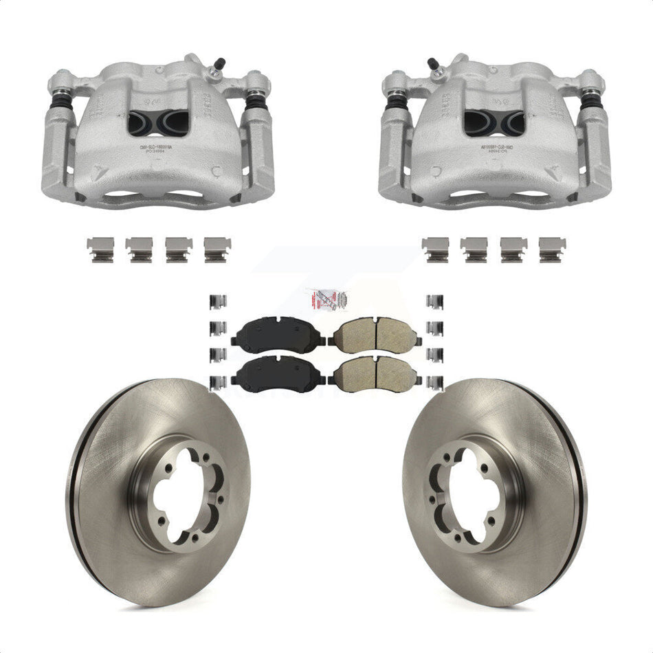 Front Disc Brake Caliper Rotors And Semi-Metallic Pads Kit For Ford Transit-350 HD KC8-101381N