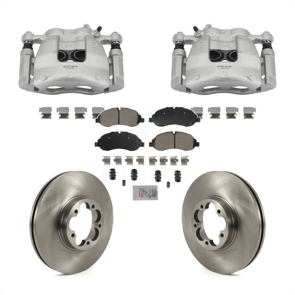 Front Disc Brake Caliper Rotors And Semi-Metallic Pads Kit For Ford Transit-350 HD KC8-101382N