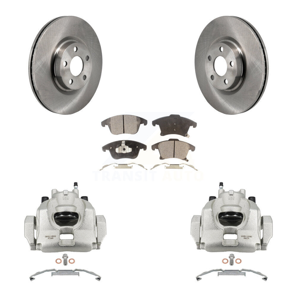 Front Disc Brake Caliper Rotors And Ceramic Pads Kit For Lincoln MKZ KC8-101382T
