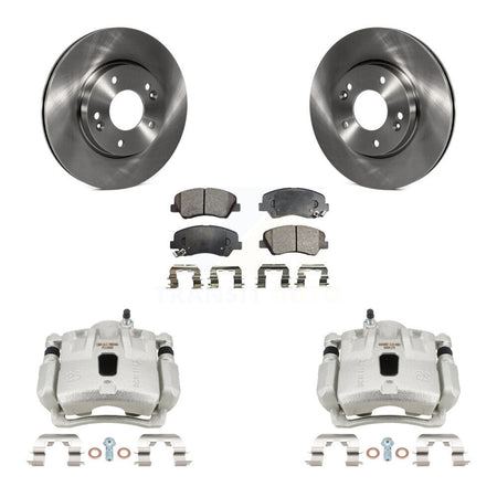 Front Disc Brake Caliper Rotors And Semi-Metallic Pads Kit For Hyundai Elantra Coupe KC8-101391P