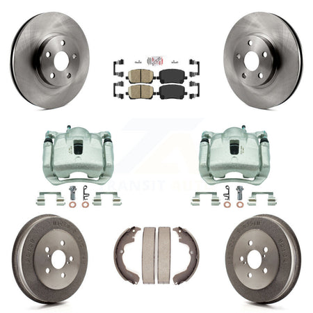 Front Rear Brake Caliper Rotor Drum Ceramic Pad Kit (8Pc) For Toyota Matrix Pontiac Vibe KC8-101585N