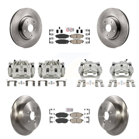 Front Rear Disc Brake Caliper Rotors And Ceramic Pads Kit (10Pc) For Subaru WRX KC8-101752N