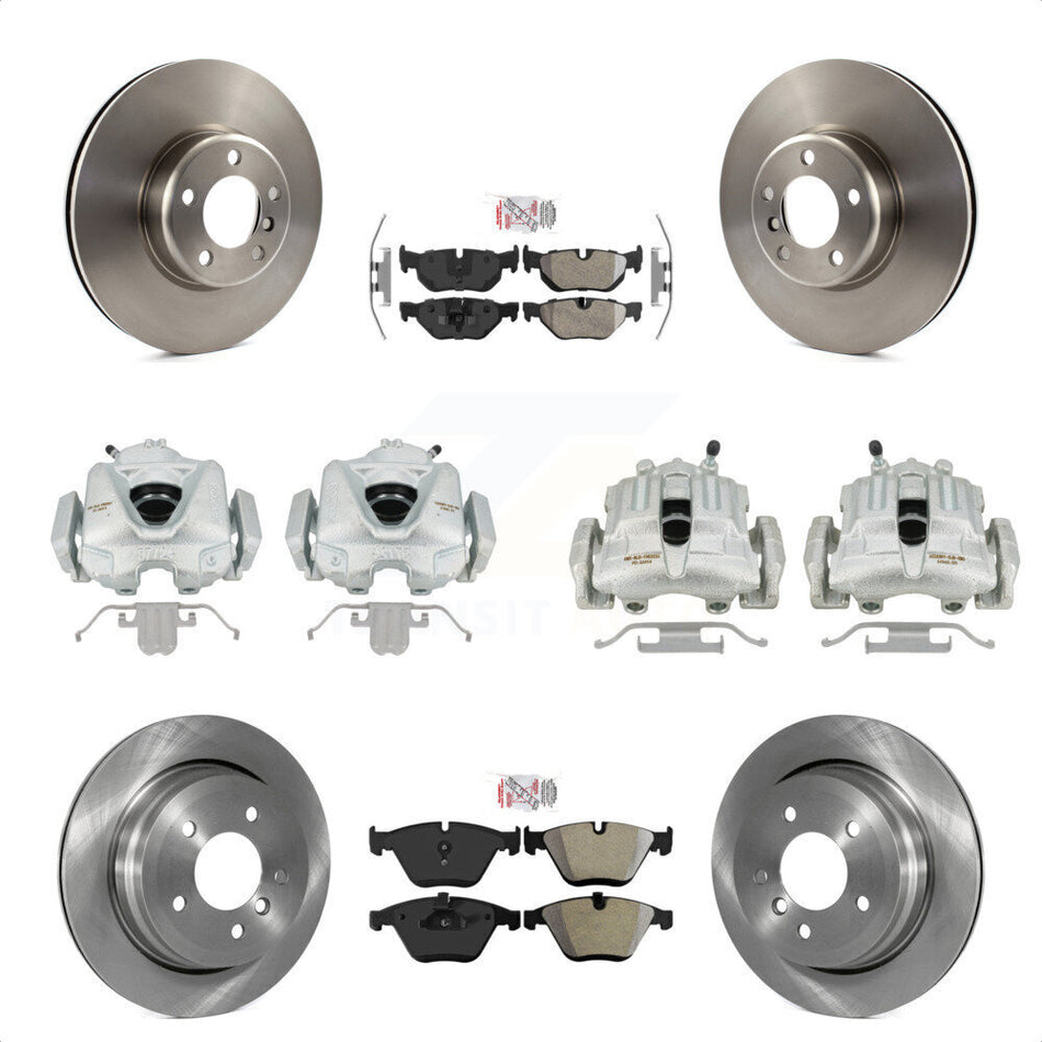 Front Rear Disc Brake Caliper Rotors And Semi-Metallic Pads Kit (10Pc) For 2013 BMW 328i Convertible with 3.0L With 340mm Diameter Rotor KC8-101785N by Transit Auto