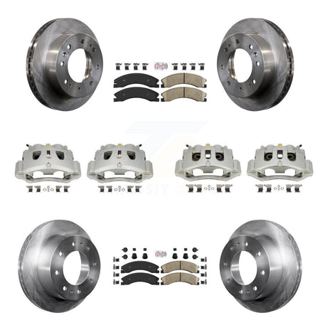 Front Rear Brake Caliper Rotor & Ceramic Pad Kit (10Pc) For GMC Chevrolet Sierra 2500 HD KC8-101810N