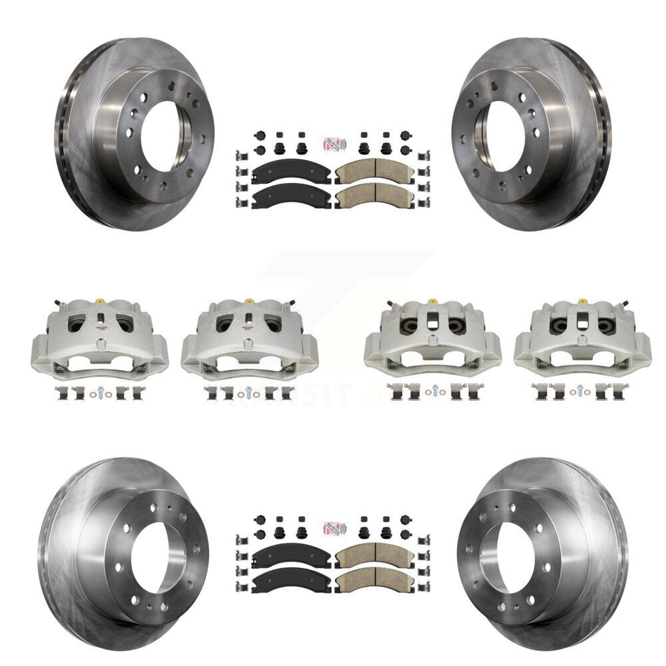 Front Rear Brake Caliper Rotor & Ceramic Pad Kit (10Pc) For GMC Chevrolet Sierra 2500 HD KC8-101816N