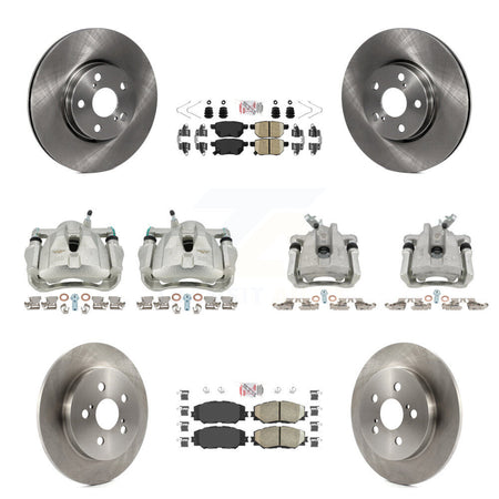 Front Rear Brake Caliper Rotors Ceramic Pad Kit (10Pc) For Toyota Corolla Matrix Pontiac KC8-101838N