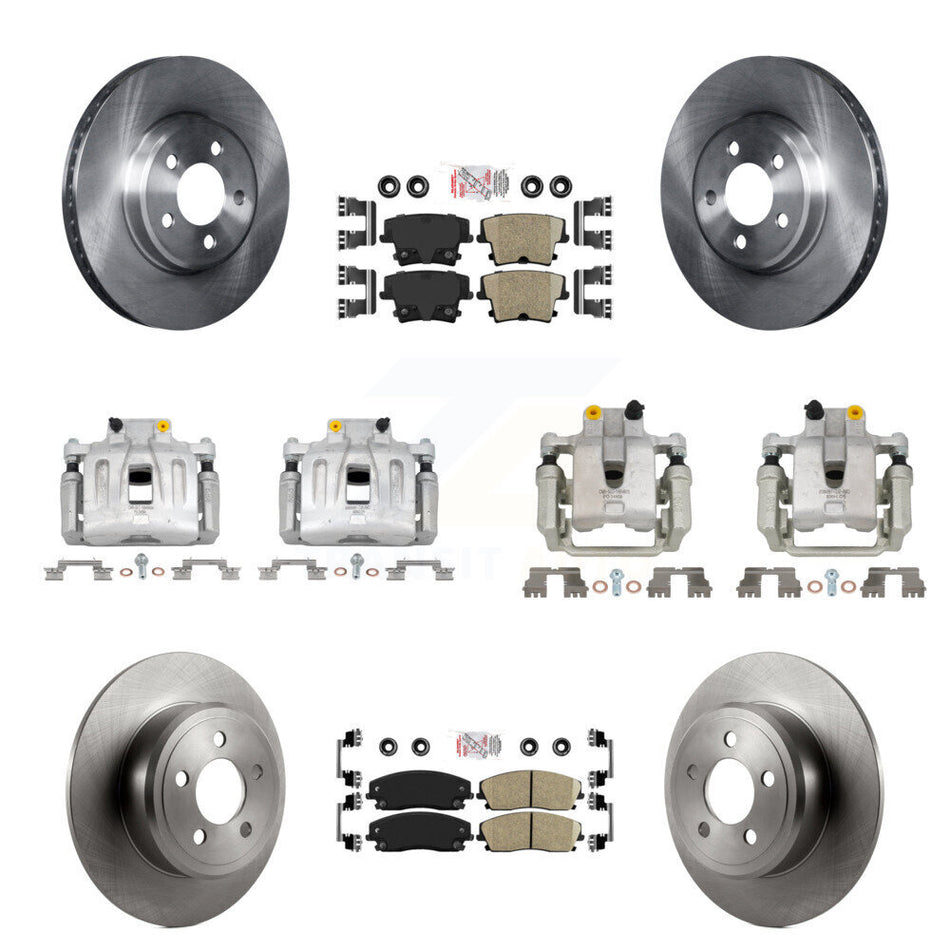 Front Rear Brake Caliper Rotor And Ceramic Pad Kit (10Pc) For Chrysler 300 Dodge Charger KC8-101843N