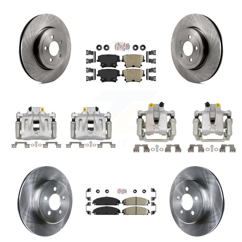 Front Rear Brake Caliper Rotors Ceramic Pad Kit (10Pc) For 06 Chrysler 300 RWD with 5.7L KC8-101852N