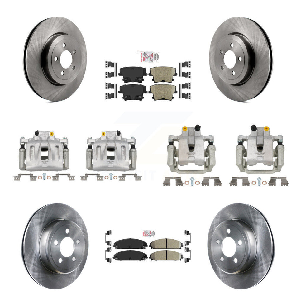 Front Rear Brake Caliper Rotors Ceramic Pad Kit (10Pc) For 06 Chrysler 300 RWD with 5.7L KC8-101853N