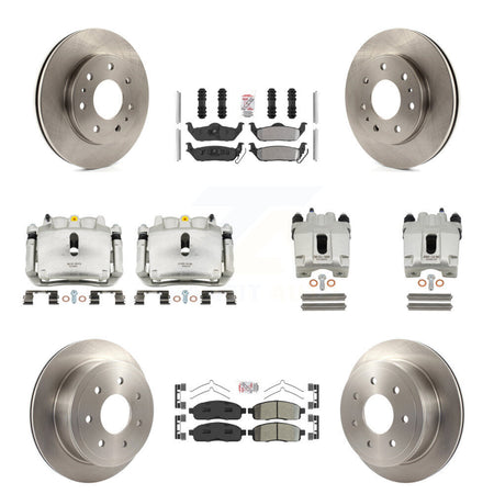 Front Rear Disc Brake Caliper Rotors And Semi-Metallic Pads Kit (10Pc) For Ford F-150 KC8-101945N