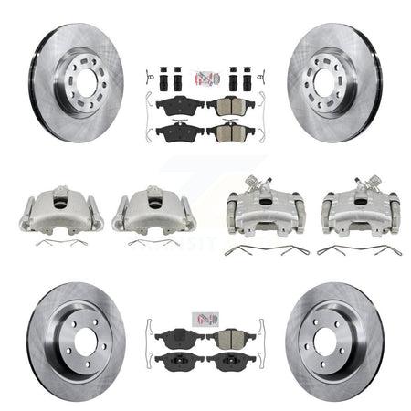 Front Rear Disc Brake Caliper Rotors And Ameribrakes Pads Kit (10Pc) For Mazda 5 KC8-101960N