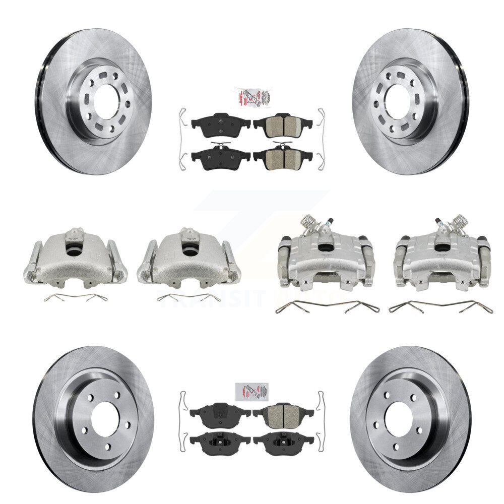 Front Rear Disc Brake Caliper Rotors And Ameribrakes Pads Kit (10Pc) For Mazda 5 KC8-101963N