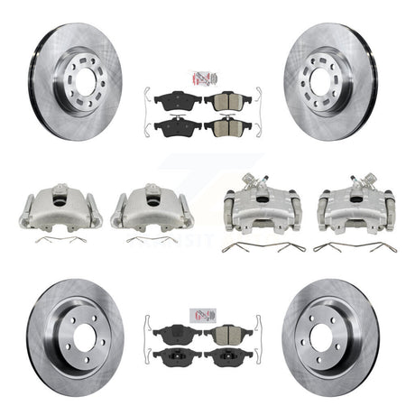 Front Rear Disc Brake Caliper Rotors And Ameribrakes Pads Kit (10Pc) For Mazda 5 KC8-101963N