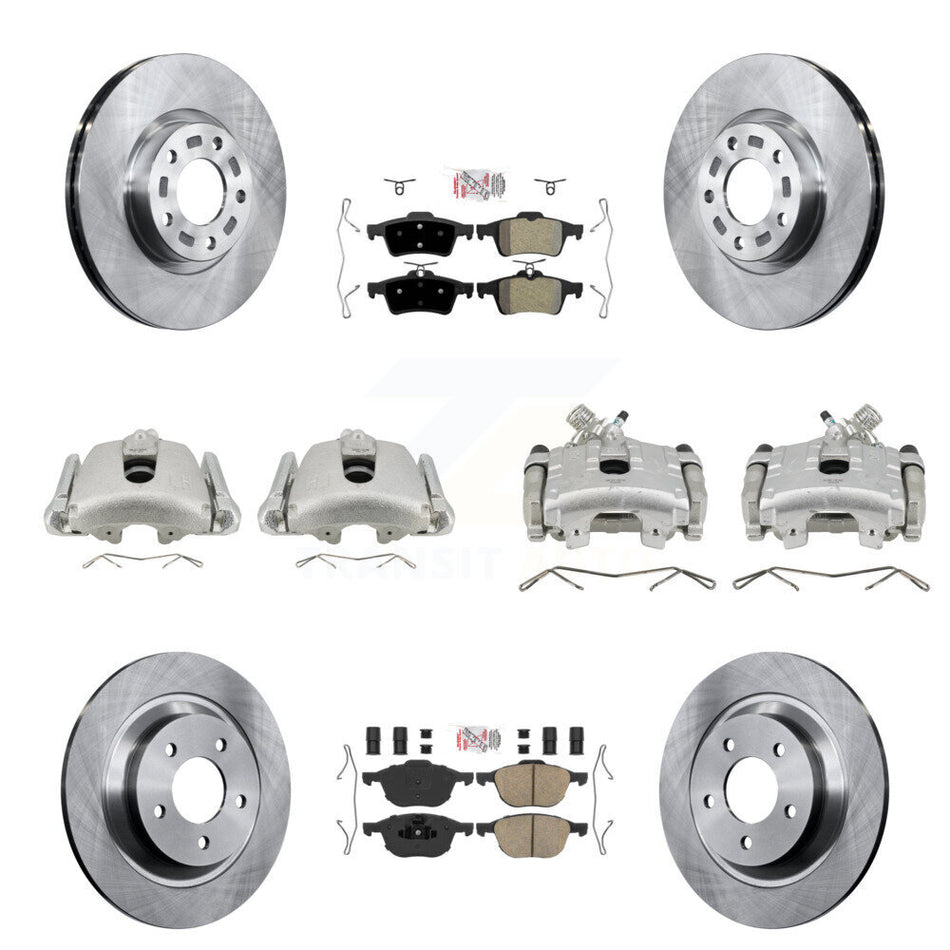 Front Rear Disc Brake Caliper Rotors And Ameribrakes Pads Kit (10Pc) For Mazda 5 KC8-101964N