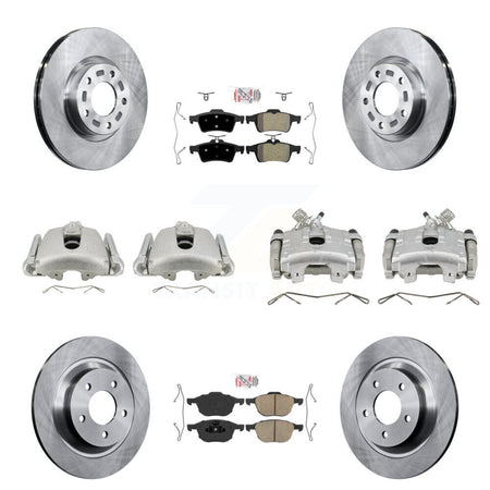 Front Rear Disc Brake Caliper Rotors And Ameribrakes Pads Kit (10Pc) For Mazda 5 KC8-101965N