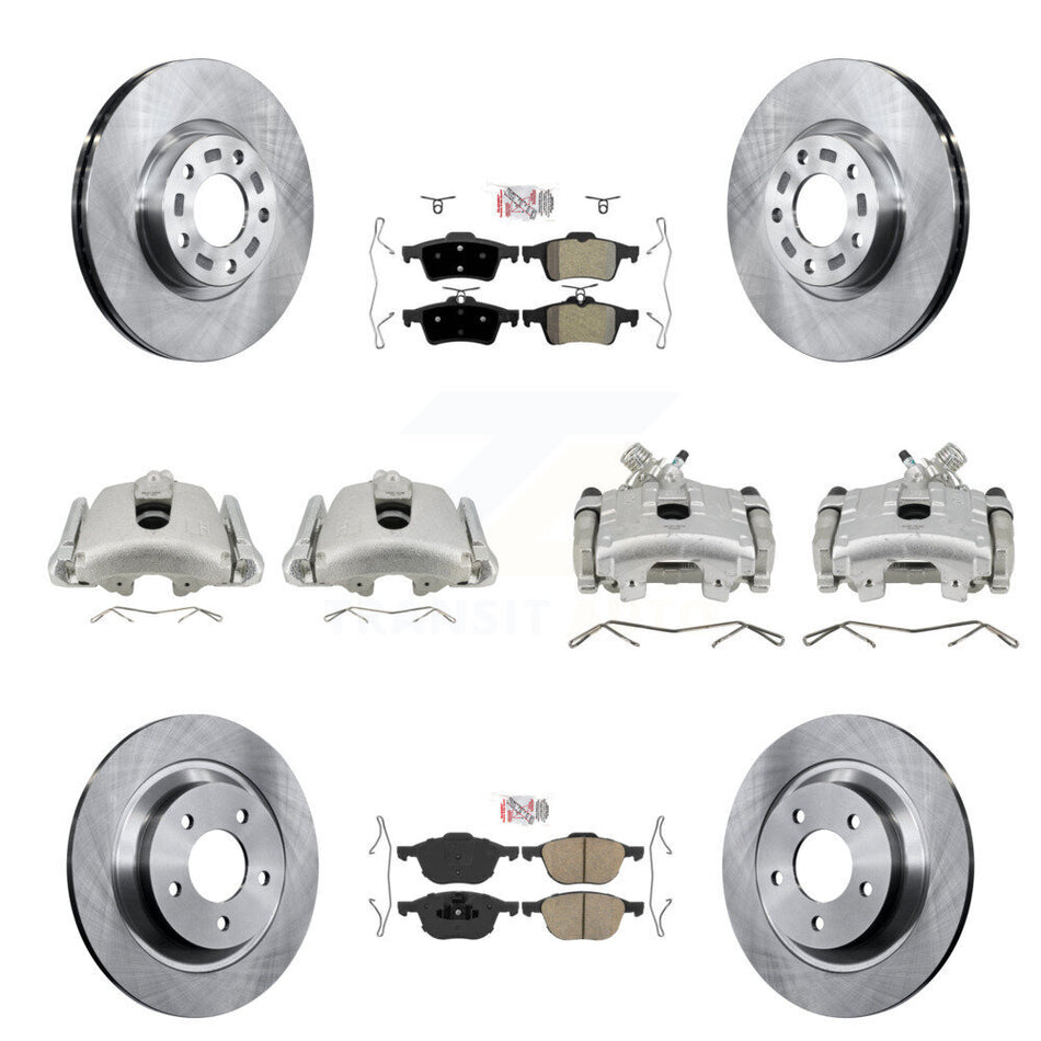 Front Rear Disc Brake Caliper Rotors And Ameribrakes Pads Kit (10Pc) For Mazda 5 KC8-101965N
